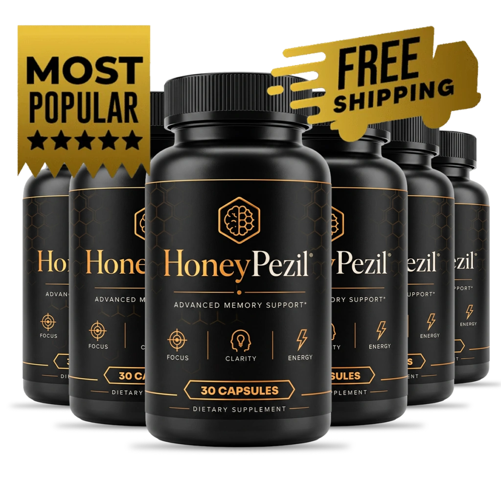 HoneyPezil memory supplement bottles